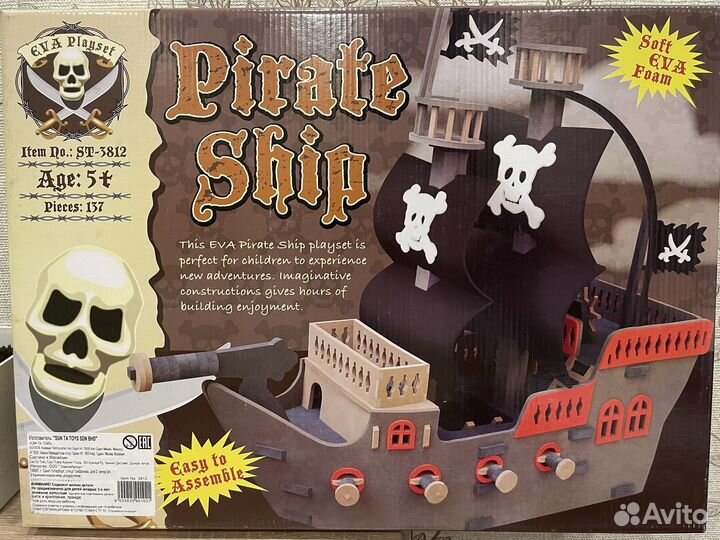 Мягкий 3D конструктор-пазл - Пиратский корабль Eva