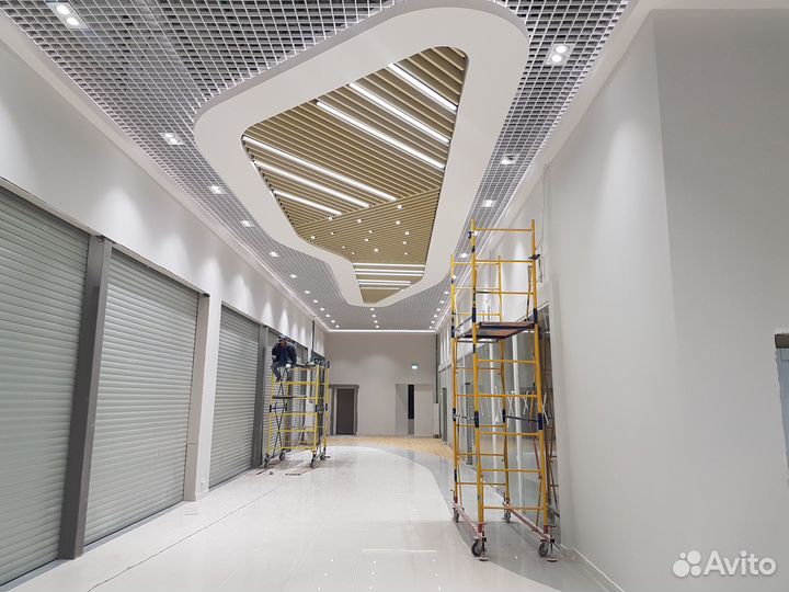 Грильято 10*10 + Монтаж, Алюминиевый потолок