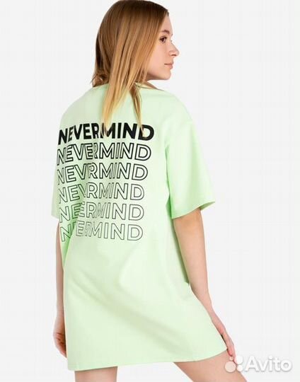 Светло-зеленое платье oversize 152 размер