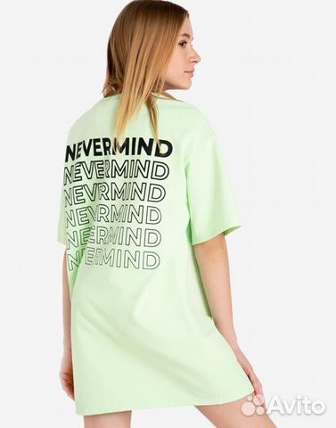 Светло-зеленое платье oversize 152 размер