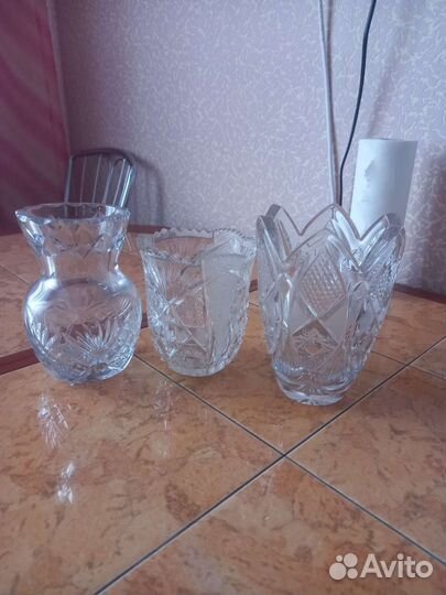 Вазы, салатники, бокалы хрусталь из СССР