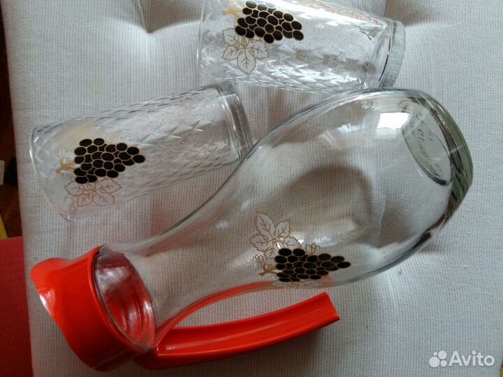 Набор кувшин и 6 стаканов (новый)