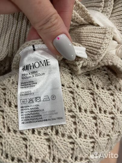 Плед детский вязаный H&M новый покрывало