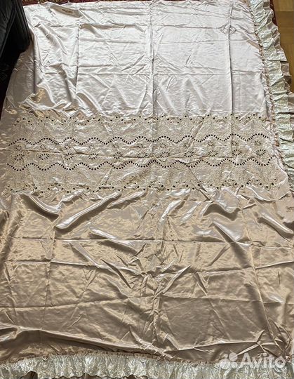 Шторы атласные кофейные