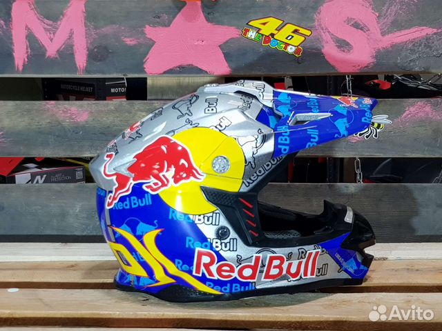 Мотошлем/кроссовый шлем Red Bull купить в Москве | Авито