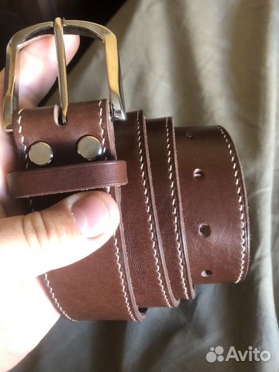 Мужской кожаный ремень ручной работы