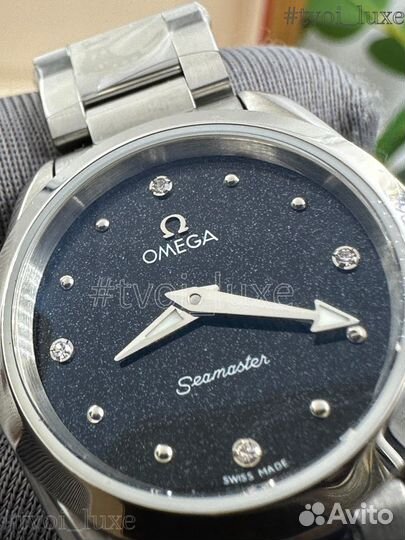 Часы omega seamaster женские 28mm black