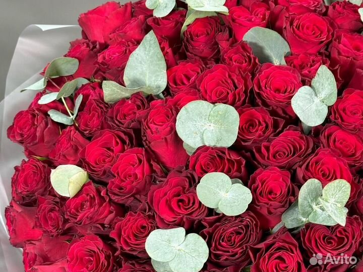 Крупные Розы Букет Цветов