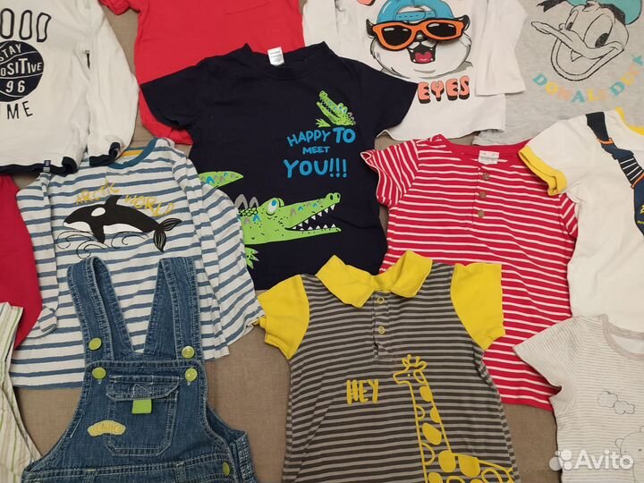Большой пакет одежды на мальчика 86-92