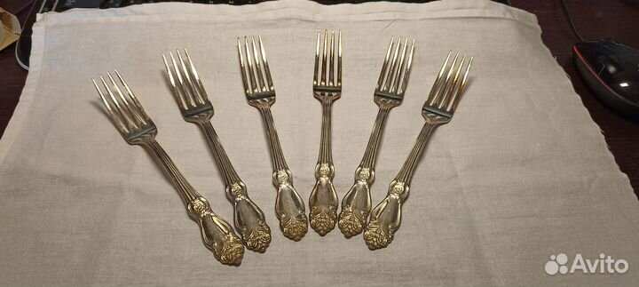 Вилки столовые посеребренные