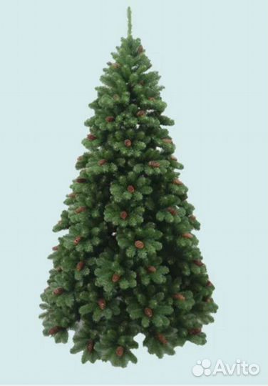 Ель искусственная с шишками 210 см