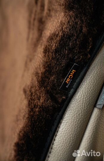 Накидки на сиденья искусственный мех коричневый