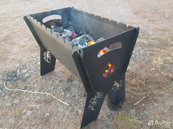 Мангал разборный, вертикальный