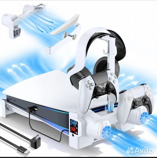 Горизонтальная подставка с охлаждением для PS5