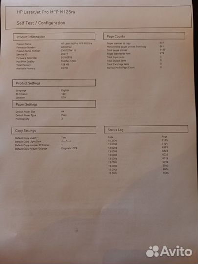 HP LaserJet Pro MFP M125ra