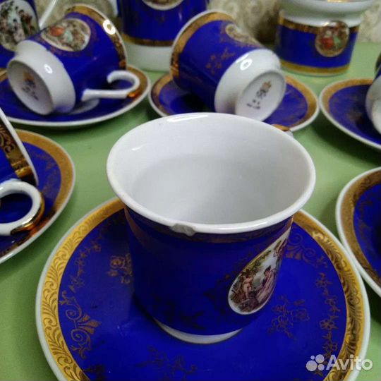 Кобальтовый, кофейный сервиз Мадонна Германия