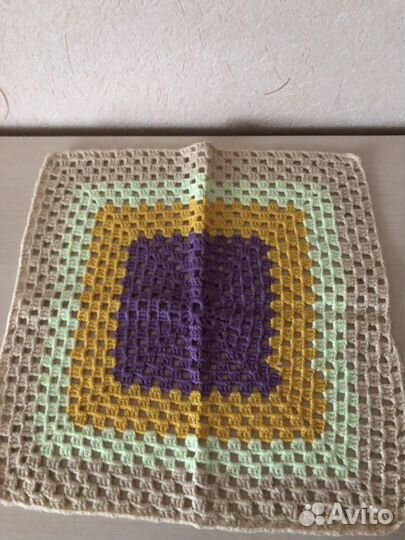 Вязаные сидушки на табурет