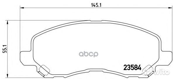 P54030 804 12FDB1621 колодки дисковые п Mits