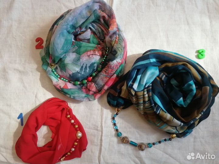 Шарф - колье Бусы