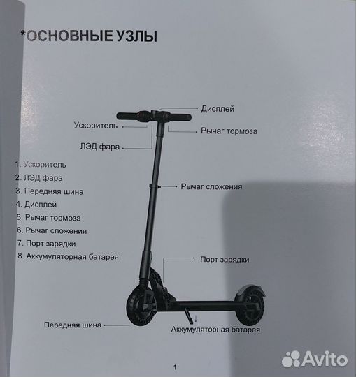 Самокат взрослый электрический