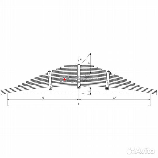 Рессора задняя 15-и л. ЗИЛ-131 чмз