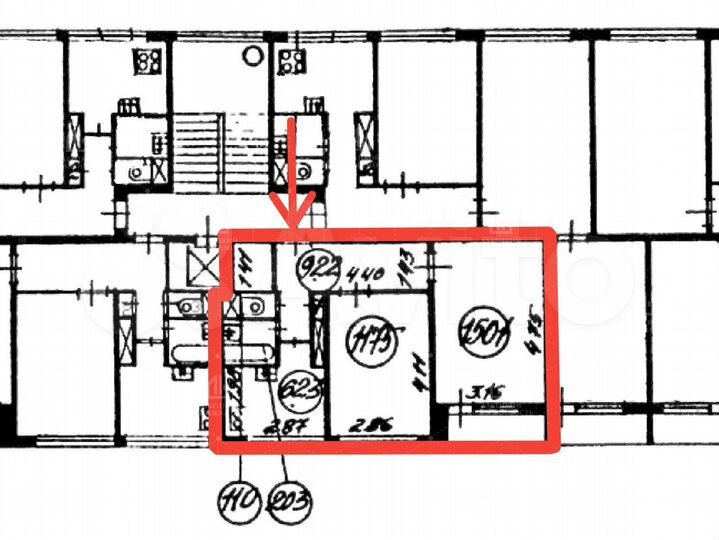 2-к. квартира, 45,6 м², 5/9 эт.