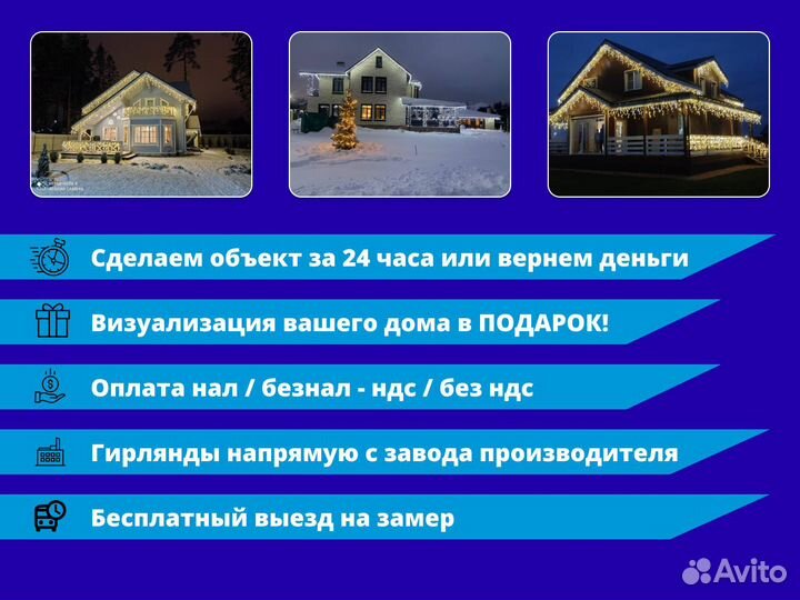 Украшение дома / Новогоднее освещение фасада