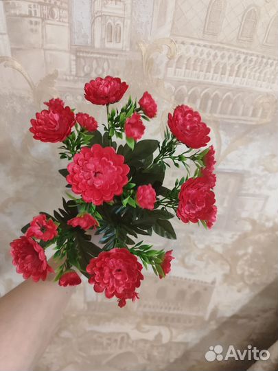 Искусственные цветы хризантемы штучно