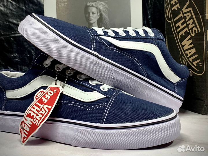 Кеды vans синие