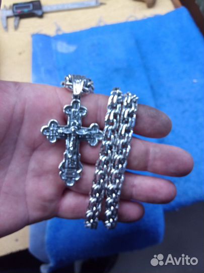 Мужская серебряная цепь