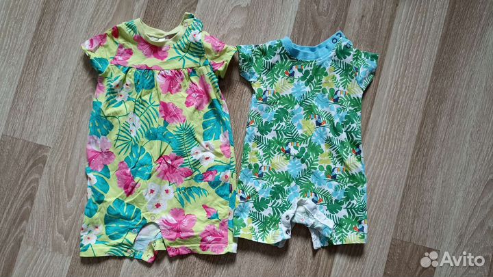 Летние вещи на девочку пакетом 68-74