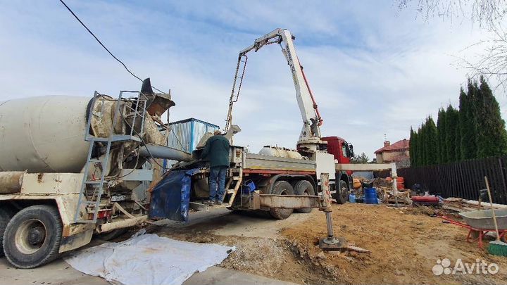 Бетон раствор доставка миксером М100-М600