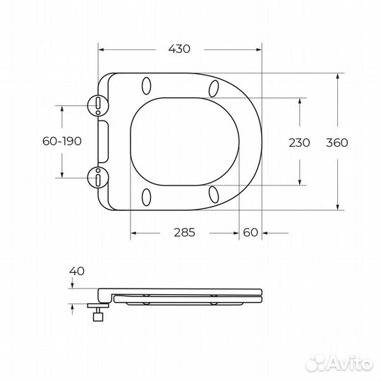 Унитаз напольный с сиденьем sfera-R BB2141CPR/SC
