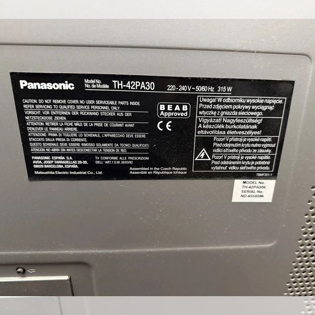 Телевизор Panasonic viera TH42PA30