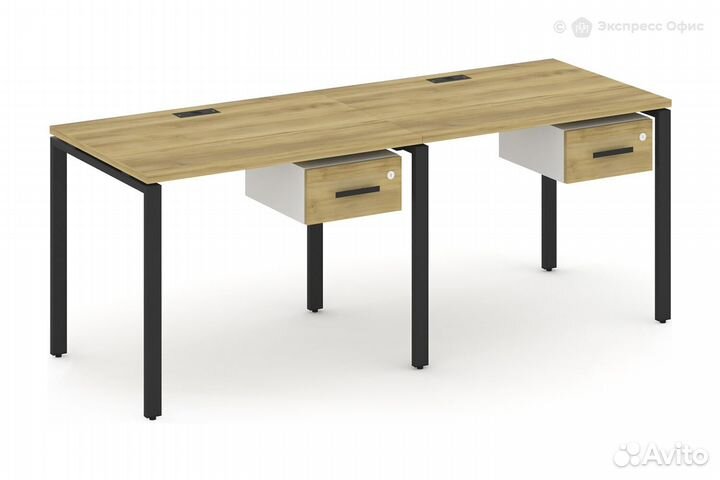 Стол-бенч с подвесными тумбами на 2 места Concept