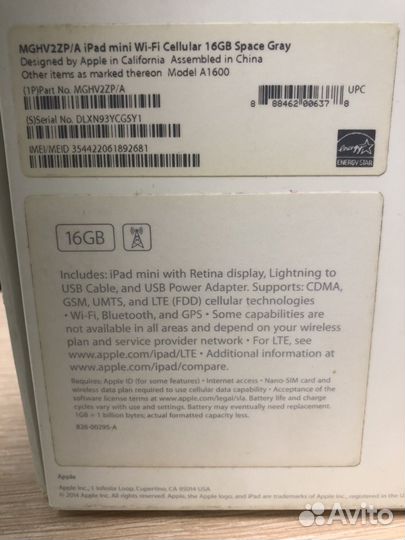 iPad mini 3 cellular 16gb