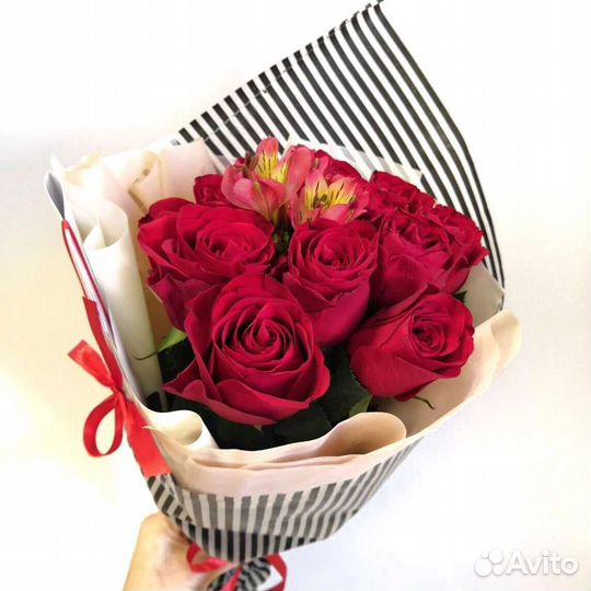 Цветы розы букет