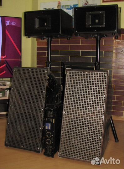 Колонки Frank-Sound 2150W Рупоры Сабвуферы Штативы