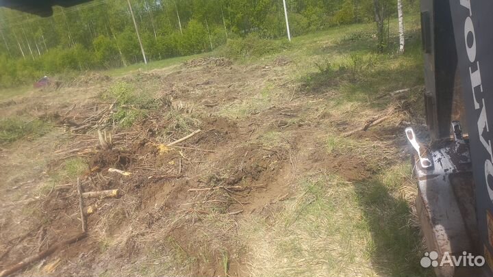 Выкарчовка и отчиска планировки участок