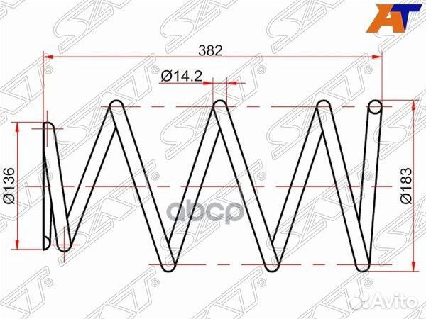 Комплект пружин 2шт передние toyota camry 01-03
