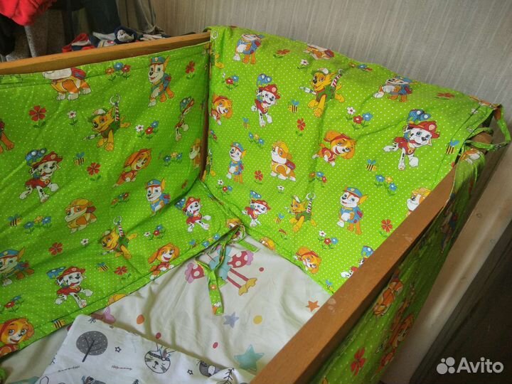 Бортики в детскую кроватку бу