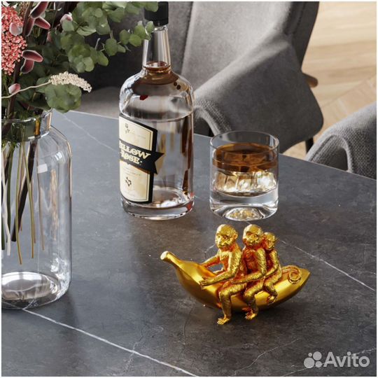 Статуэтка декоративная 12 см золото Banana