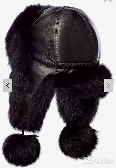 Шапка кожаная женская