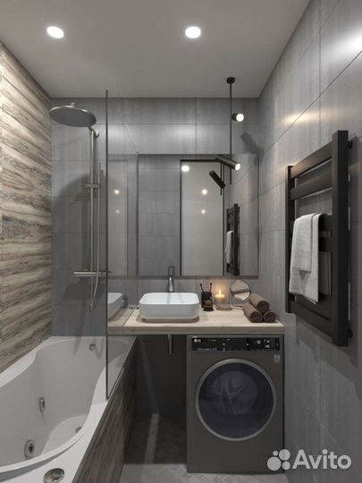 Положить плитку в ванной,туалете,на кухне ок