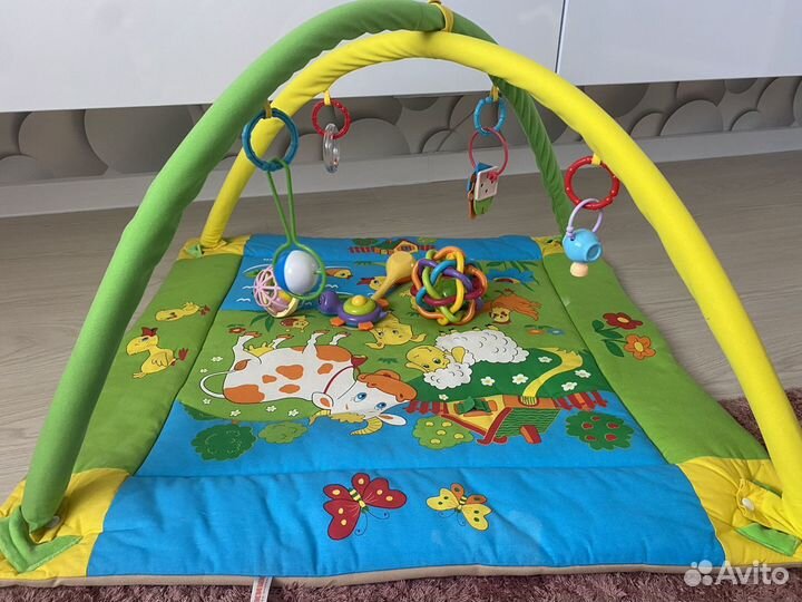 Коврик мякиши и дуга с игрушками