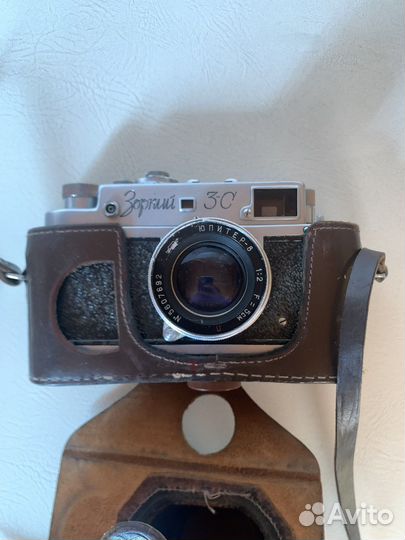 Фотоаппарат Зоркий 3С с футляром и объективом