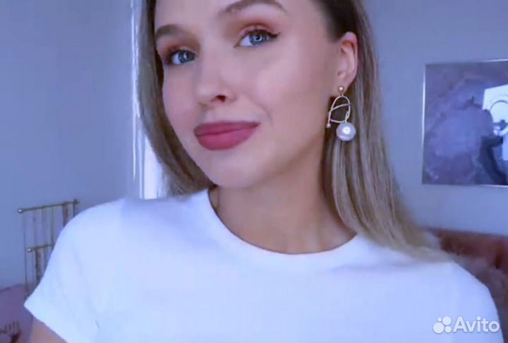 Серьги с искусственным жемчугом