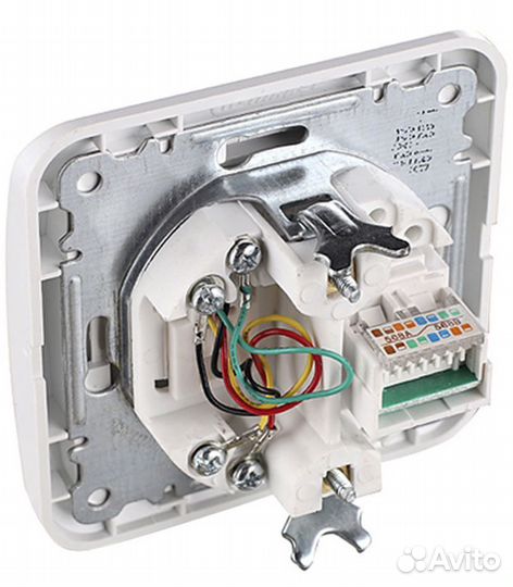 Розетка телефонная/компьютерная с рамкой Mimoza 12