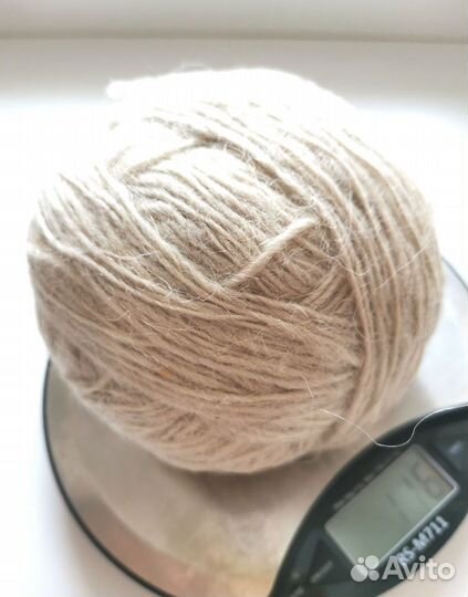 Пряжа пуховая козья ручного прядения 116 г