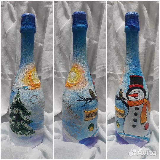 Шампанское с ручной росписью